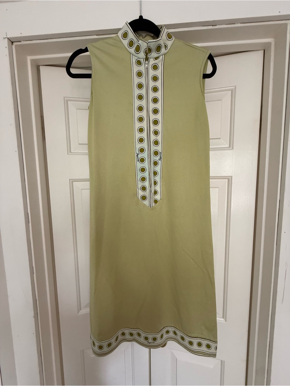 Vintage Paganne by Gene Berk high neck midi dress